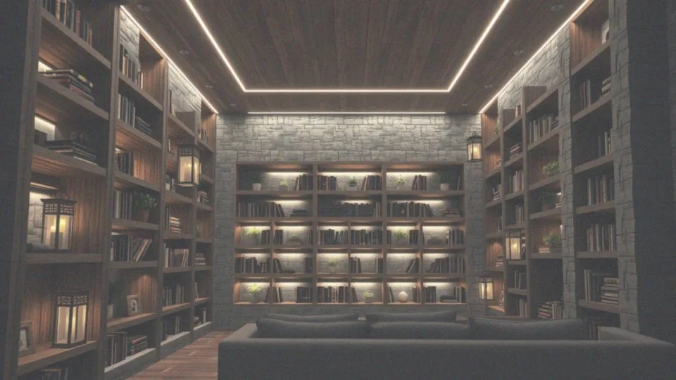 Jakie są różne stylizacje biblioteczek w Minecraft?