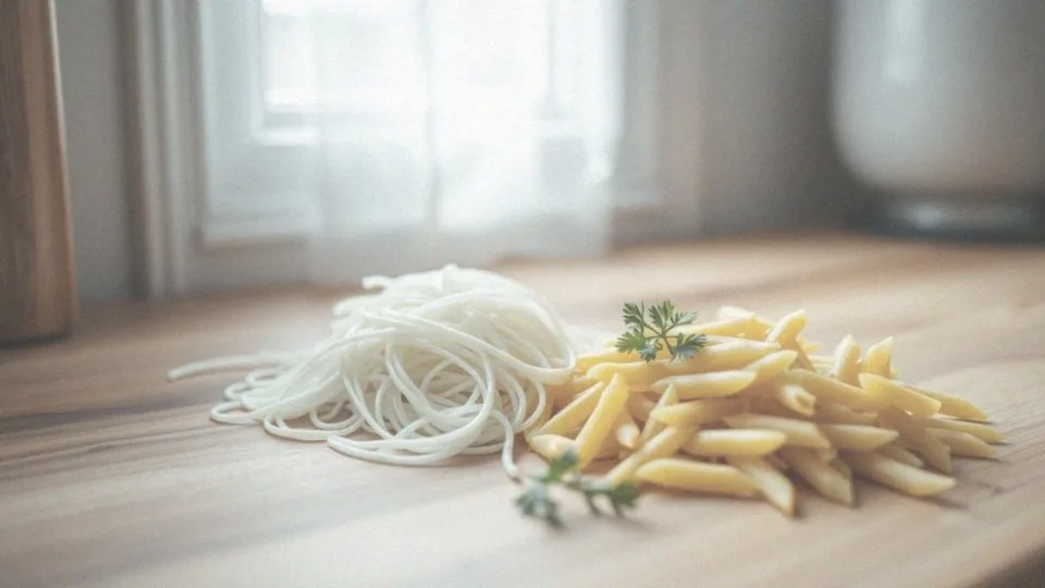 Jak makaron ryżowy porównuje się z makaronem pszennym?