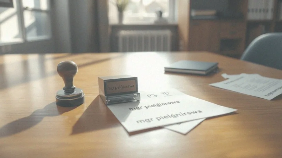 Pieczątka mgr pielęgniarstwa – kluczowe informacje i wymagania